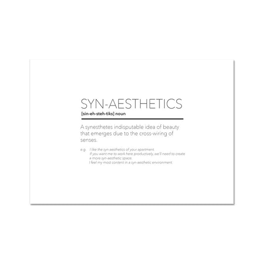 Synesthetic Wall Art Poster